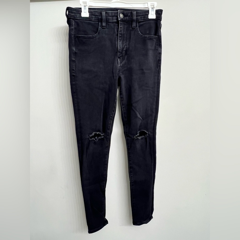 High Waisted AE Ripped Back Jeans